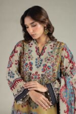 KHAADI 3PIECE LAWN UNSTICHED - Image 2